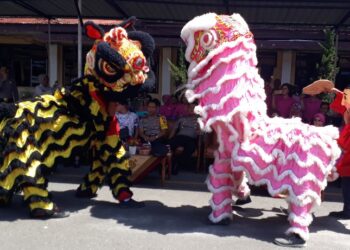 Barongsai Semarakkan Acara Pisah Sambut Kapolres Pematangsiantar