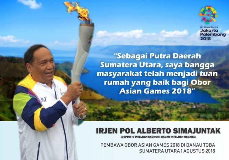Bawa Api Obor Asian Games 2018, Deputi IV Kepala BIN Puji Keindahan Danau Toba