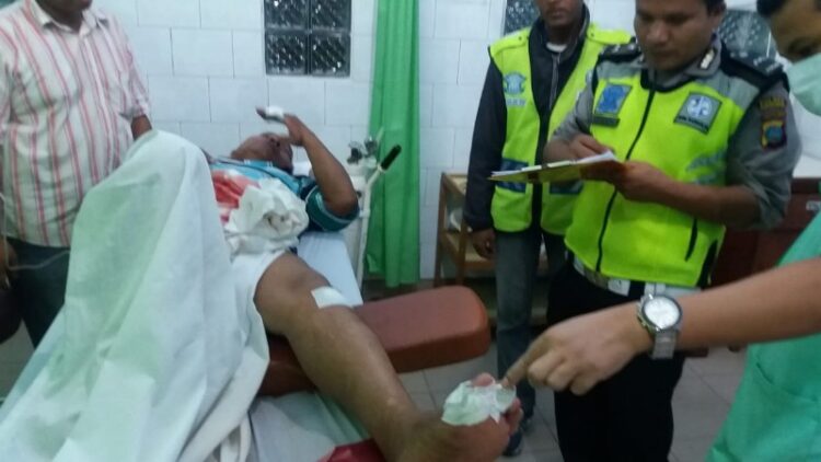 Kecelakaan di Jalan Melanthon Siregar, Pensiunan PLN ini Dirawat di Rumah Sakit