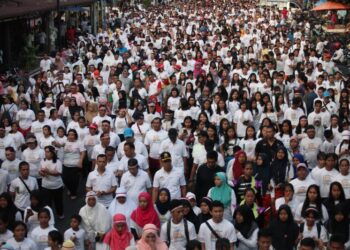 Puncak Millennial Road Safety Festival, Ribuan Warga Siantar Ikut Jalan Santai