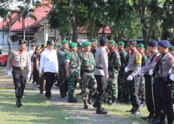 Apel Gelar Pasukan Operasi Mantap Brata Pemilu 2019 Digelar di Pematangsiantar