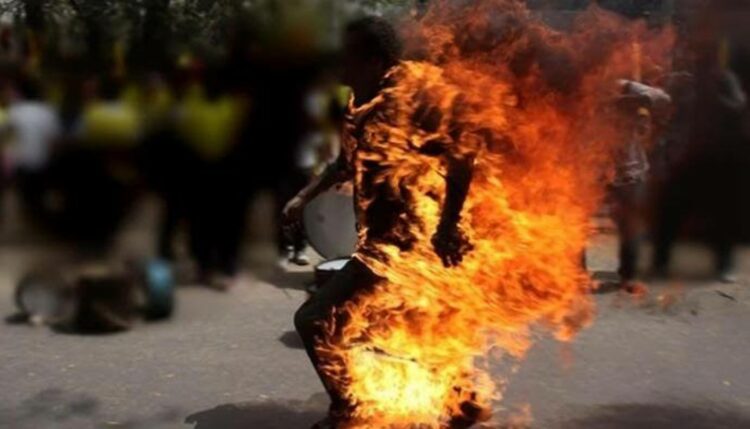 Tebang Pohon Keramat, Pria Ini Dibakar Warga