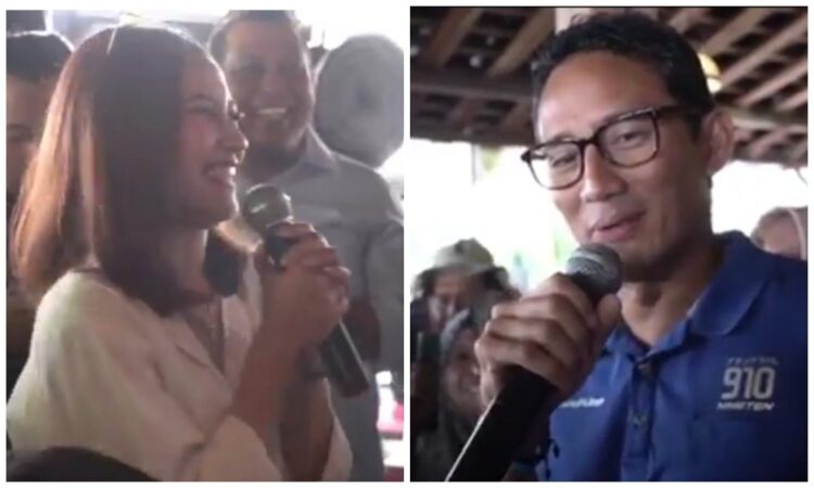 'Tembak' Sandiaga Uno. Vincentia Tiffani: "Boleh Gak Pak Saya Jadi Istri Kedua Bapak" Vincentia Tiffani (kiri) dan Sandiaga Uno (kanan). (doc/tsp)