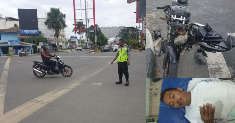 Lakalantas di 'Lampu Merah' Pahlawan, Satpam PT STTC Terkapar di Rumah Sakit