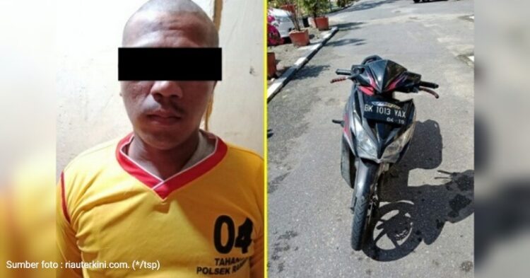 Pria Botak ini Gelapkan Sepeda Motor Marojahan Pakpahan! Modusnya Beli Nasi