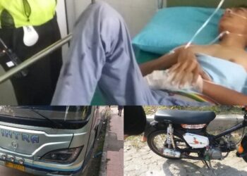 Tabrak Mobus Intra, Pelajar Pengendara Honda Cup 70 ini Terkapar di Rumah Sakit