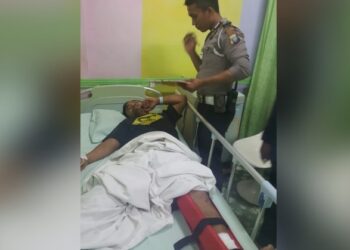 Diduga Tak Jaga Jarak Aman dengan Betor di Depannya, Pengendara Mio ini Terjungkal