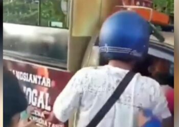 Viral Petugas Satpol PP di Siantar Ngacir Diserang Pria Berhelm