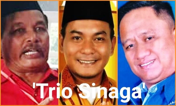 Dari kiri ke kanan: Suandi Apohman Sinaga, Andika Prayogi Sinaga dan Ilhamsyah Sinaga. (n70/tsp)