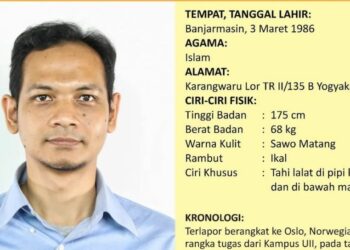 Dosen UII Ahmad Munasir Rafie Pratama Hilang di Norwegia Dosen UII Ahmad Munasir Rafie Pratama Hilang di Norwegia
